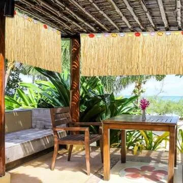 Fovths Luau Grass Table Skirt for Tropical Hawaiian Decor