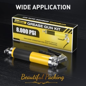 Grease Gun Kit - 14 Oz, 8000 PSI Pistol Grip Tool