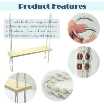 HahaMagic Chicken Swing Toy for Large Chicken Coop, Chicken Enrichment Toy for Hens and Roosters, Na...