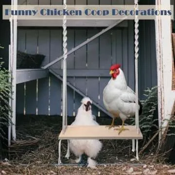 HahaMagic Chicken Swing Toy for Large Chicken Coop, Chicken Enrichment Toy for Hens and Roosters, Natural Wooden Handmade Chicken Coop Accessories, Ideal Gift for Chicken Owners and Chicken Lovers