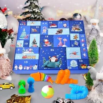 Fidget Advent Calendar 2024 for Kids Adults, Christmas Countdown Calendar with Fun Sensory Fidget Toys, Count Down to Christmas with 24 Days of Surprises Christmas Presents Box for Boys Girls Teens