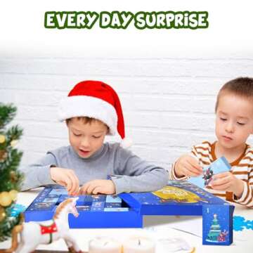 Fidget Advent Calendar 2024 for Kids Adults, Christmas Countdown Calendar with Fun Sensory Fidget Toys, Count Down to Christmas with 24 Days of Surprises Christmas Presents Box for Boys Girls Teens