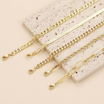 Gold Bracelets for Women - 14K Real Gold Plated Sets