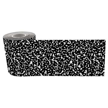 Vibrant Teacher Created Resources Composition Border Trim - 50ft for Creative Classroom Decor