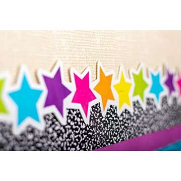 Colorful 50ft Border Trim for Classroom Decorations