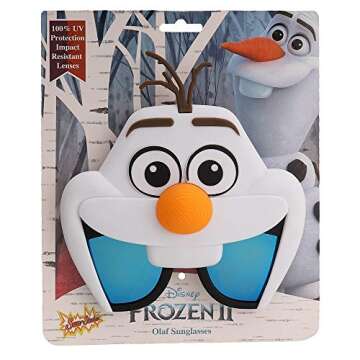 Sun-Staches Disney Frozen Official Olaf Sunglasses, Costume Accessory Mask, UV400, One Size Fits Mos...
