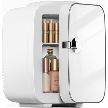 Sweetcrispy Mini Fridge, Portable Small Refrigerator 4L/6 Can Cooler & Warmer Compact Fridges for Sk...