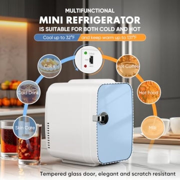 Sweetcrispy Mini Fridge for Skincare and Snacks