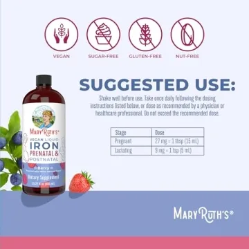 MaryRuth Organics Liquid Iron Prenatal & Postnatal Supplement