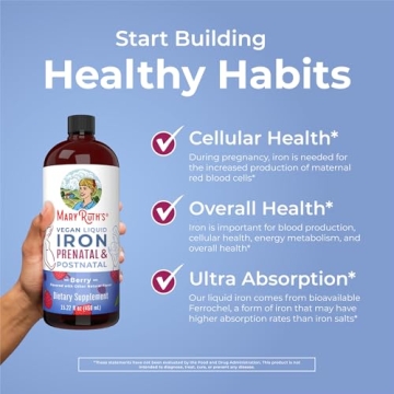 MaryRuth Organics Liquid Iron Prenatal & Postnatal Supplement