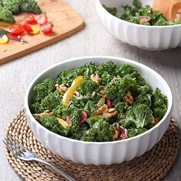 DOWAN 9.75" Ceramic Serving Bowls for Entertaining