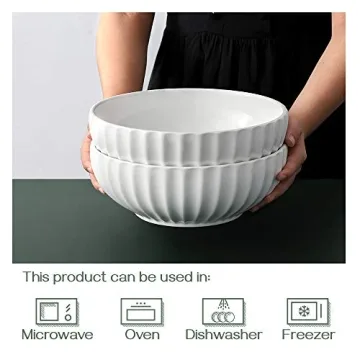 DOWAN 9.75" Ceramic Serving Bowls for Entertaining