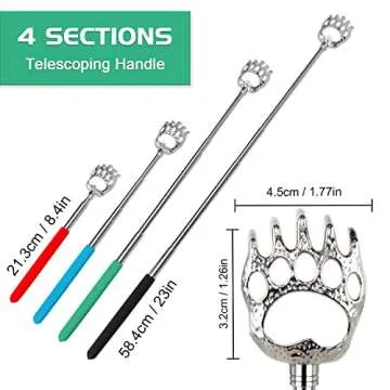 HOFASON 6 Pack Back Scratcher for Men Women, Christmas Stocking Stuffers Novelty Idea Bear Claw Tele...