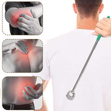 HOFASON 6 Pack Back Scratcher for Men Women, Christmas Stocking Stuffers Novelty Idea Bear Claw Telescopic Scratcher Back Massager Tool, Festival Birthday Christmas Gifts Extendable Back Scratcher