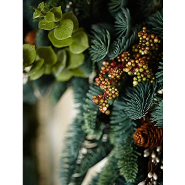 Balsam Hill Holiday Mountain Meadow Artificial Wreath, 26in