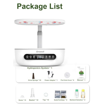 Growell Hydroponics Growing System 12 Pods - Indoor Herb Garden