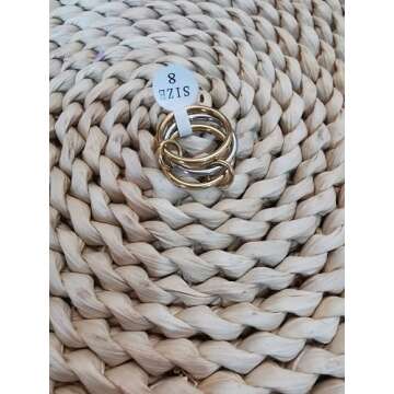 MQV Two Tone Linked Rings - Durable Stacking Jewelry