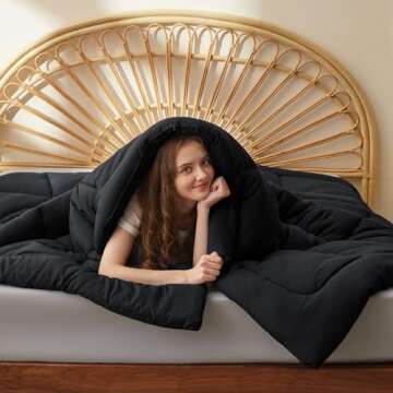 Bedsure Comforter Duvet Insert - Quilted Comforters Queen Size, All Season Duvet, GentleSoft™ Down...