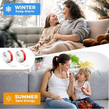 GroTheory 2 Pack Door Draft Stopper, Under Door Sweep for Exterior & Interior Doors, Weather Stripping Door Seal, Garage Window Blocker Noise Cold Air Insulation, Draft Guard White 2" W x 39" L