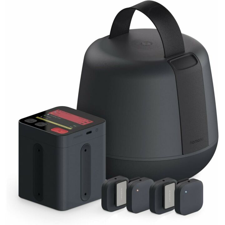 Nomono Sound Capsule – Portable Podcast Kit with Software – 4X HD Microphones for Studio Quality, Charging Case – Equipment Bundle with Premium Design – Made in Norway