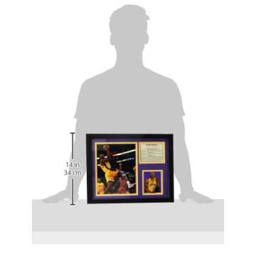 Legends Never Die "Kobe Bryant Gold Jersey Framed Photo Collage, 11 x 14-Inch, Black