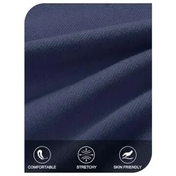 MEROKEETY Women's Long Sleeve Striped Sweater Dress Button Crewneck Fall Bodycon Formal Mini Dresses, Navy, Large