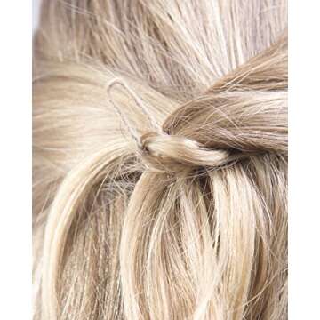 Frenchies French Twist Hair Pin, Ultra Flocked Extra Soft French Hair Pins for Women, Wedding, Updo Extensions, or Wig, 100 Count, Blond, Large (3 inch)