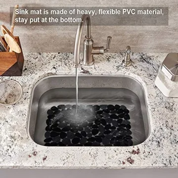 Bligli Pebble Sink Mat - Stylish 2 Pack for All Sinks