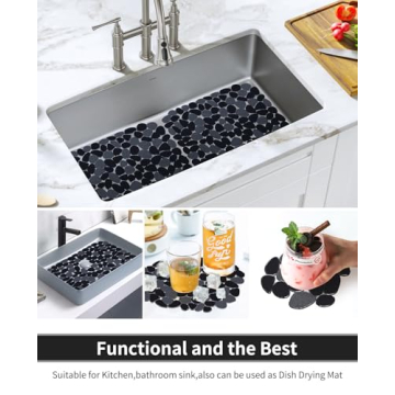Bligli Pebble Sink Mat - Stylish 2 Pack for All Sinks