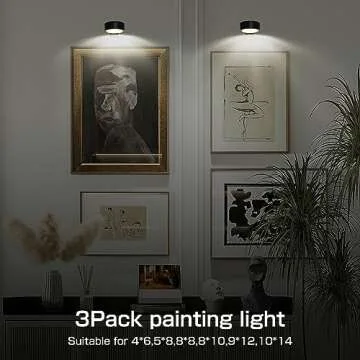 Battery Operated Picture Light - 3 Modes & Dimming