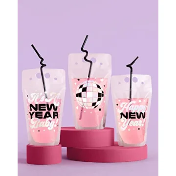 xo, Fetti New Year’s Eve Party Drink Pouches - 15 pcs