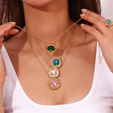 Elegant ZIRPEARA 18K Gold Plated Jewelry Set for Women