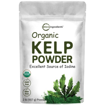 Organic Kelp Powder, 2lbs | Sustainably US Grown, Raw Ascophyllum Nodosum Source | Rich in Iodine fo...