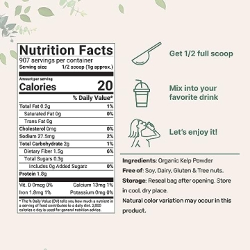 Organic Kelp Powder 2lbs for Thyroid Health & More