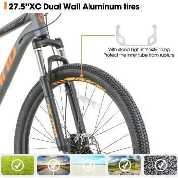 HILAND 27.5" Mountain Bike with 21 Speeds & Disc Brakes