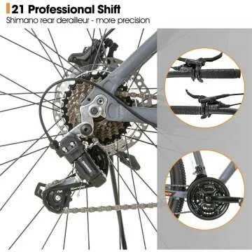 HILAND 27.5" Mountain Bike with 21 Speeds & Disc Brakes