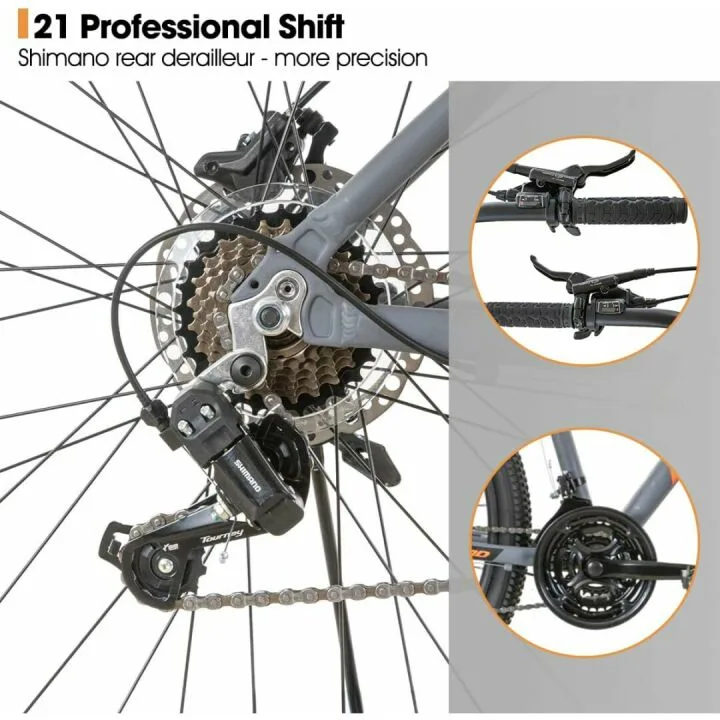 HILAND 27.5" Mountain Bike with 21 Speeds & Disc Brakes