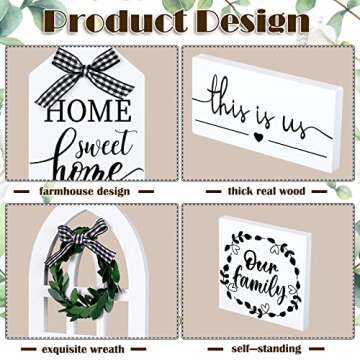 Farmhouse Tiered Tray Decor Bundle - 6 Rustic Pieces