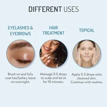 Eve Hansen Organic Castor Oil USDA Certified | Pure Carrier Oil for Eyelashes, Eyebrows, Hair, and Skin with Applicator (2oz)