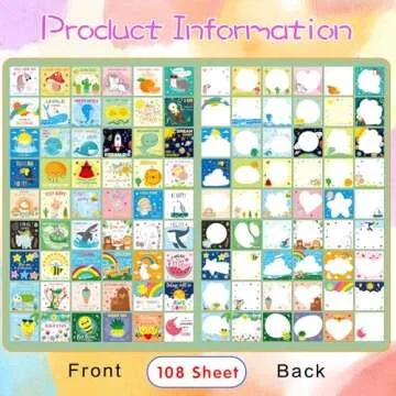 Cute Lunch Box Notes for Kids 108 Pack Funny Pun Daily Inspirational Motivational Encouragement Thinking of You Cards for Boys and Girls Lunchbox Back to School Supplies Gifts