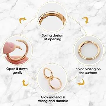 Shop Yolev 16PCS Spring O Rings Crafting Carabiners