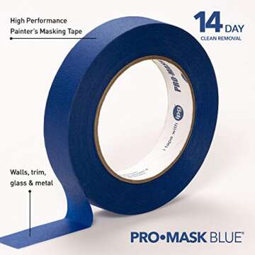 IPG PMD24 Blue ProMask, 14-Day Painter's Tape, 0.94" x 60 yd