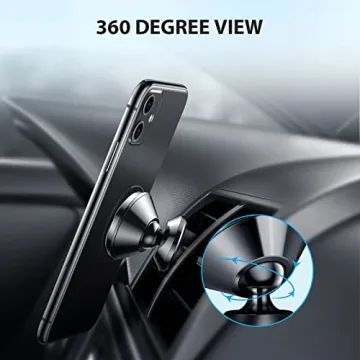 VICSEED Dainty Magnetic Phone Holder for Car - Strong Power Integrated Cast-Iron Vent Phone Magnet for Car Phone Mount 360° Rotation Fit for All Cell Phones, Cases