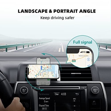 VICSEED Dainty Magnetic Phone Holder for Car - Strong Power Integrated Cast-Iron Vent Phone Magnet for Car Phone Mount 360° Rotation Fit for All Cell Phones, Cases