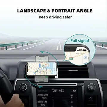 VICSEED Dainty Magnetic Phone Holder for Car - Strong Power Integrated Cast-Iron Vent Phone Magnet for Car Phone Mount 360° Rotation Fit for All Cell Phones, Cases