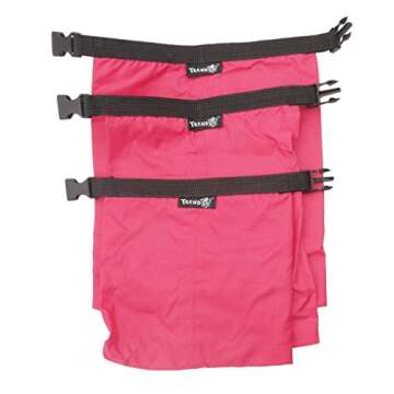 TRENDBOX Magenta - Set of 3 Sizes Roll Top Waterproof Dry Bag Kit Storage Compression Bag Sack Poch ...