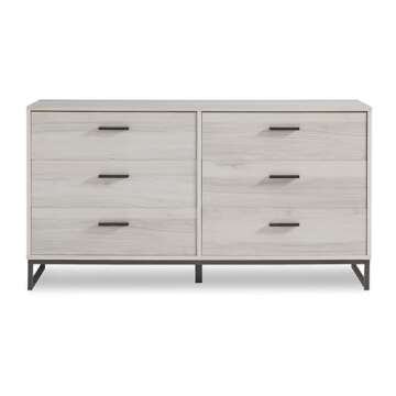 Signature Design by Ashley Socalle 6 Drawer 59" Dresser, Beige