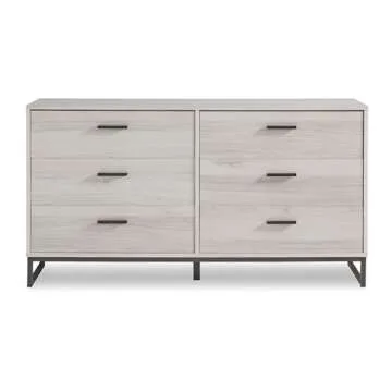 Signature Design by Ashley Socalle 6 Drawer 59" Dresser, Beige