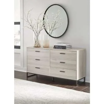 Signature Design by Ashley Socalle 6 Drawer 59" Dresser, Beige