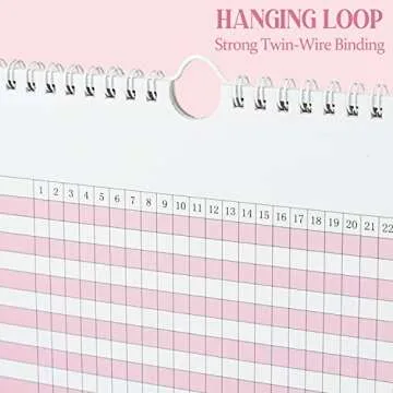 Habit Tracker Journal - Habit Tracker Calendar & Goal Tracker with Spiral Binding–Undated Weekly and Monthly Habit Tracker Planner to Boost Productivity with Habits Goals, 12Months, 8.5"x11” Pink